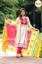 Kashful - Premium 100% Cotton 3-Piece - Unstitched - Image 5