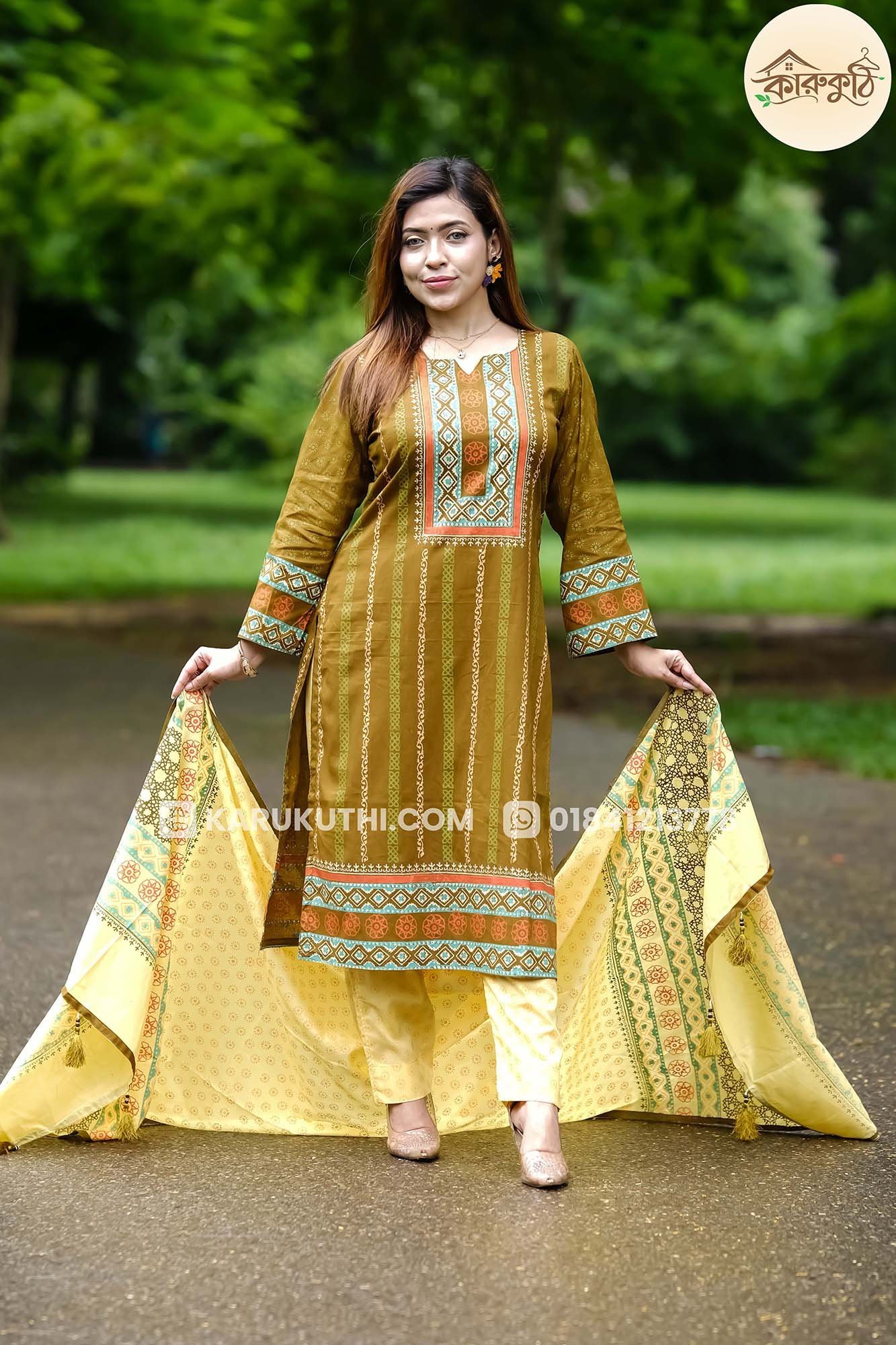 neelanjona-orko-century-voil-3-piece-3 Neelanjona - Premium 100% Cotton 3-Piece - Unstitched - Image 1