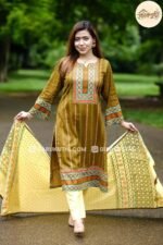 Neelanjona - Premium 100% Cotton 3-Piece - Unstitched - Image 2